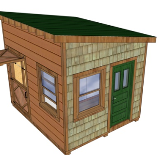 现代门卫亭外观su模型