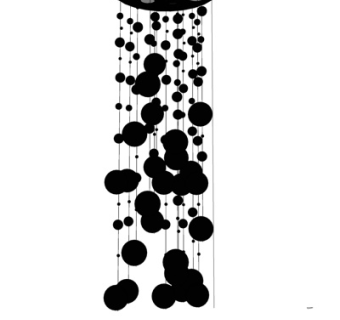 现代玻璃球吊灯su模型