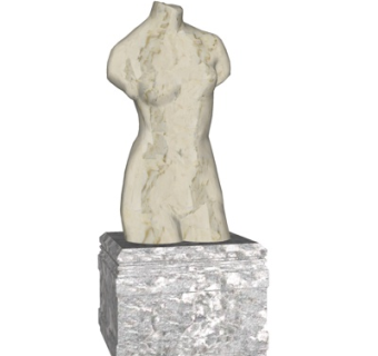 现代断臂人物雕塑su模型