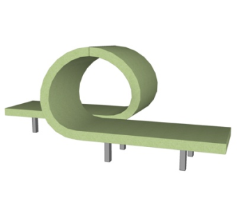 现代公用椅su模型