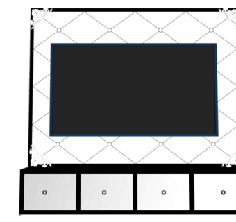现代电视柜su模型