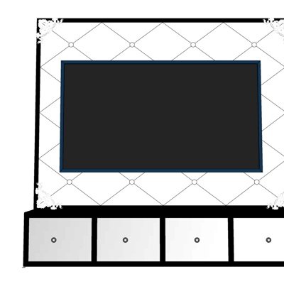 现代电视柜su模型
