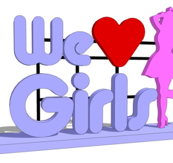 现代服装店美陈小品su模型