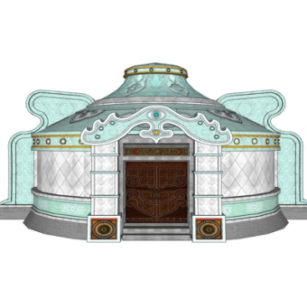 蒙古风蒙古包su模型