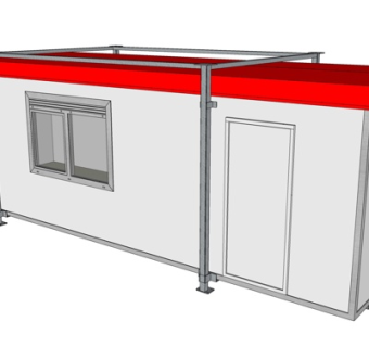 工业风集装箱住宅su模型