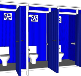 工业风集装箱公厕su模型