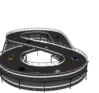 现代卡丁车赛道su模型