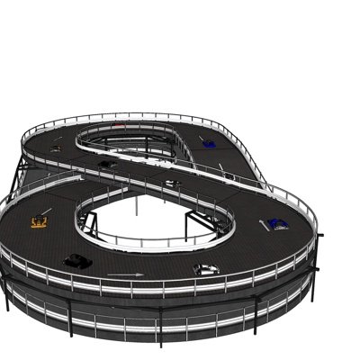 现代卡丁车赛道su模型