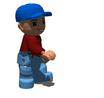 现代卡通人物玩偶su模型