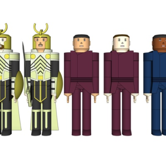 现代乐高积木人物玩具su模型