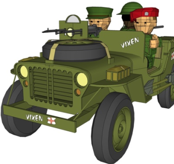 现代乐高积木人物玩具su模型