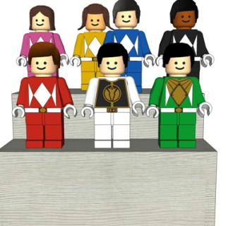 现代乐高积木人物玩具su模型