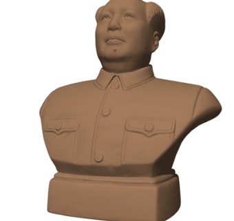 现代毛主席头像雕塑su模型