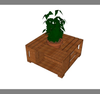 现代实木茶几su模型