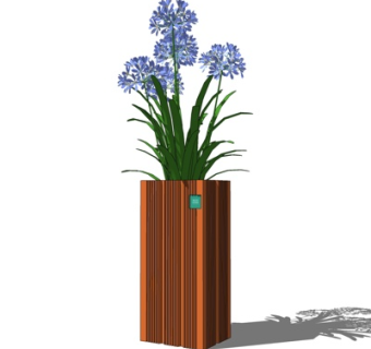 现代植物盆栽su模型