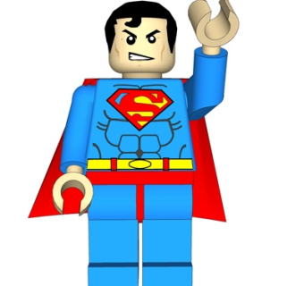 现代乐高超人玩具su模型