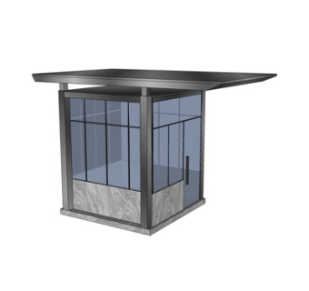 现代门卫亭su模型