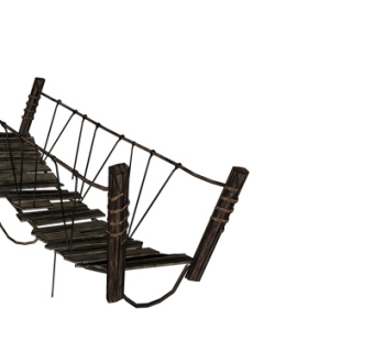 自然风吊桥su模型