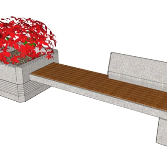 现代公用椅su模型