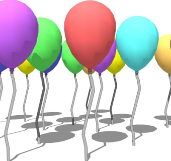 现代气球su模型