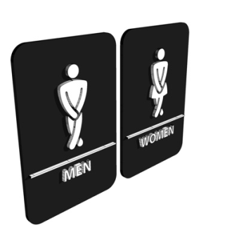 现代卫生间标志su模型