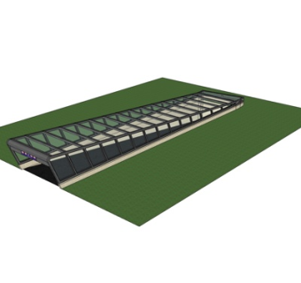 现代地下车库入口su模型