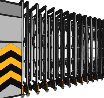 现代电动闸门su模型
