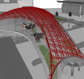现代人行天桥su模型