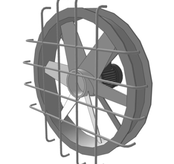 工业风排气扇su模型