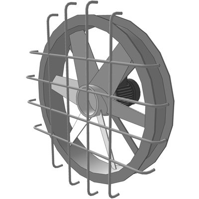 工业风排气扇su模型