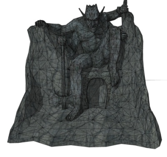 现代恶魔雕塑su模型