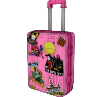 现代行李箱su模型