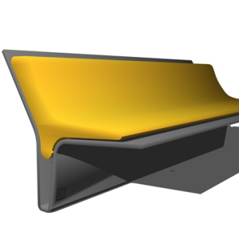 现代公用椅su模型