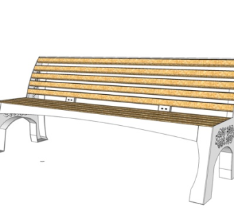 现代公用椅su模型