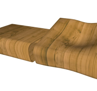 现代公用椅su模型