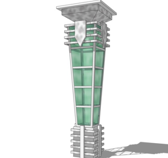 现代路灯su模型