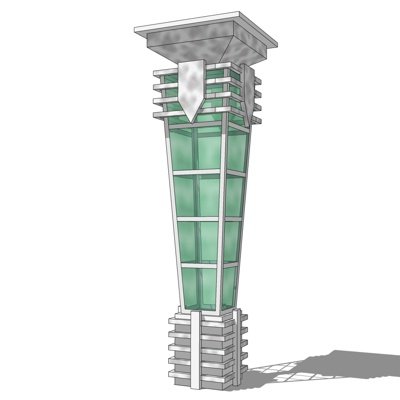 现代路灯su模型