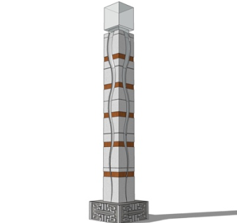 现代路灯su模型