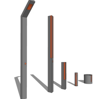 现代路灯su模型