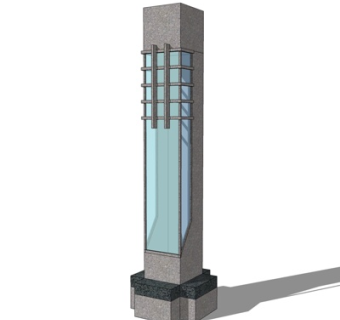 现代路灯su模型