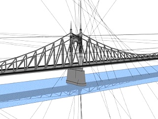 现代铁索桥su模型