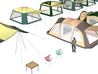 现代<em>帐篷</em>组合su模型