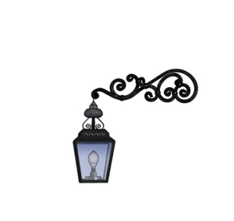 欧式铁艺壁灯su模型