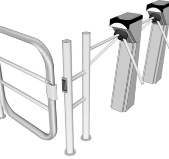 现代闸机su模型