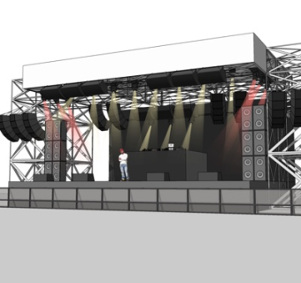 现代舞台su模型