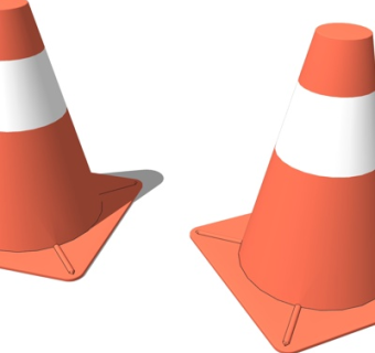 现代交通路锥su模型