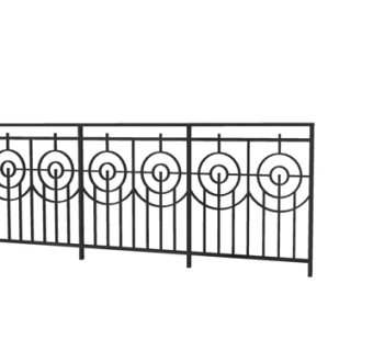 简欧铁艺栏杆su模型