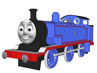 现代托马斯小火车玩具su模型