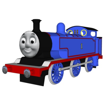 现代托马斯小火车玩具su模型