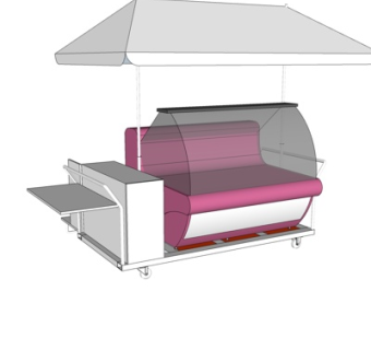现代展示柜su模型